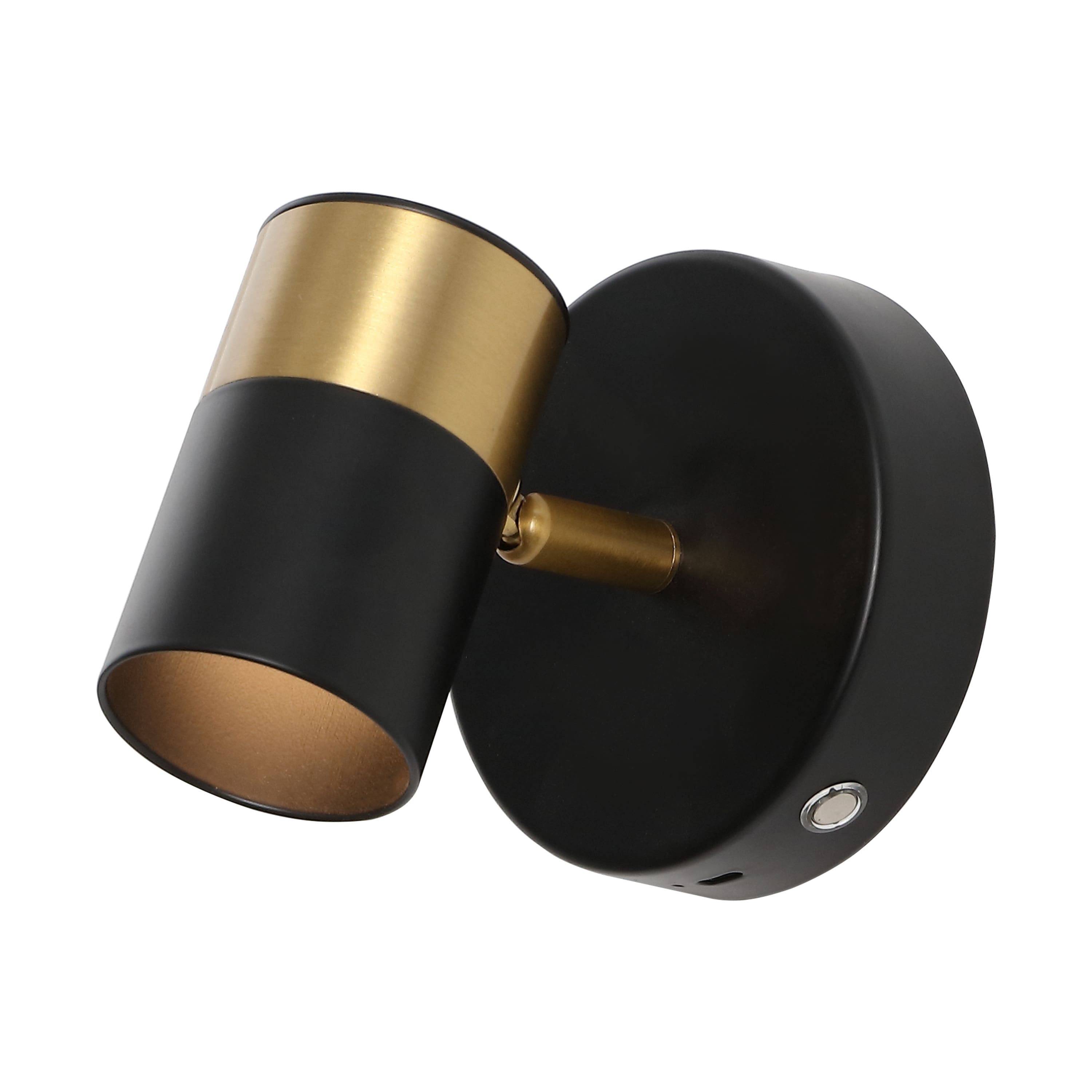 "Jonathan Y - Paola 6"" 1-Light Adjustable Head Integrated Dimmable LED Rechargeable Spotlight with Touch Sensor - Black/Brass Gold" price history on PriceWatchPro