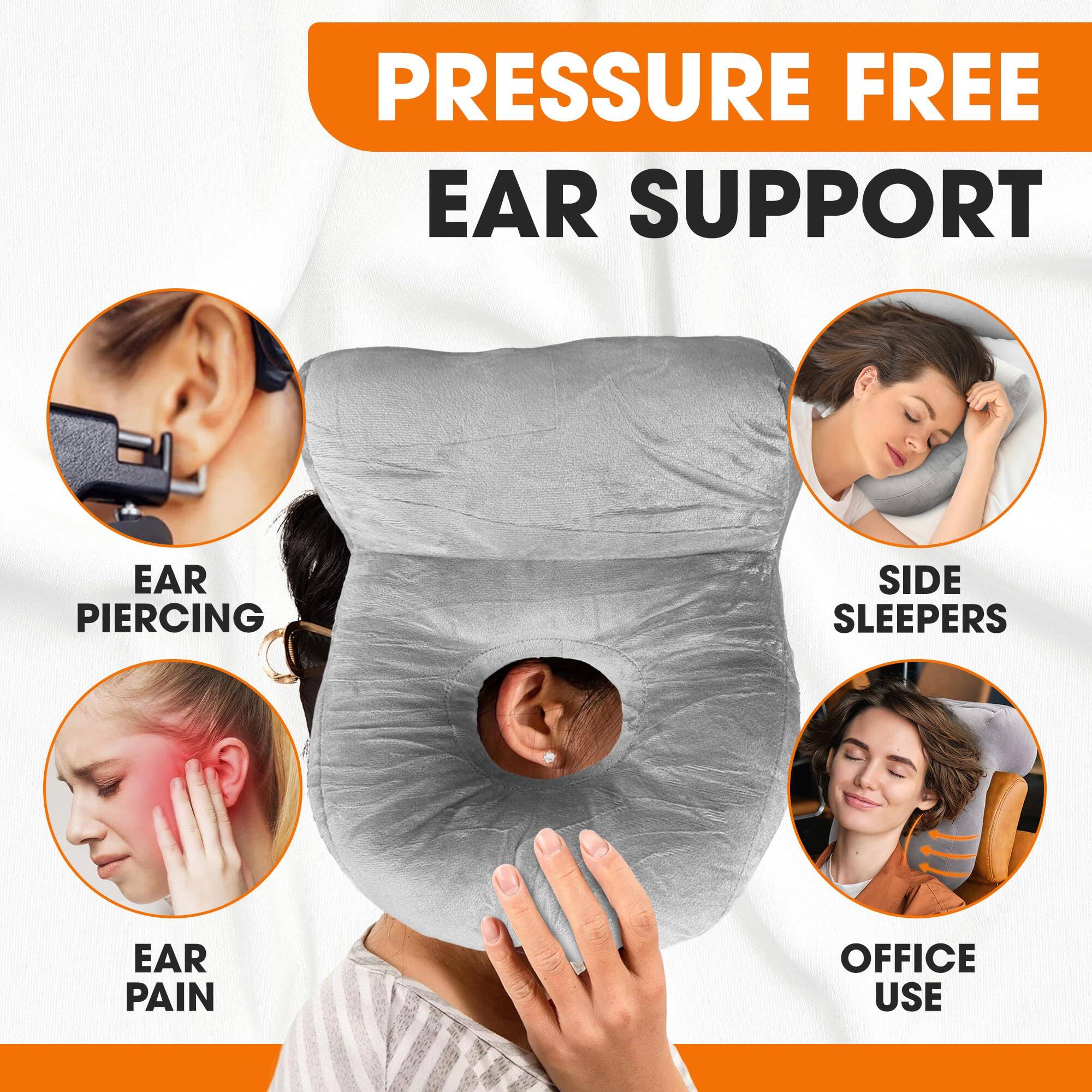 PRESSURE FREE EAR SUPPORT

EAR PIERCING
SIDE SLEEPERS
EAR PAIN
OFFICE USE