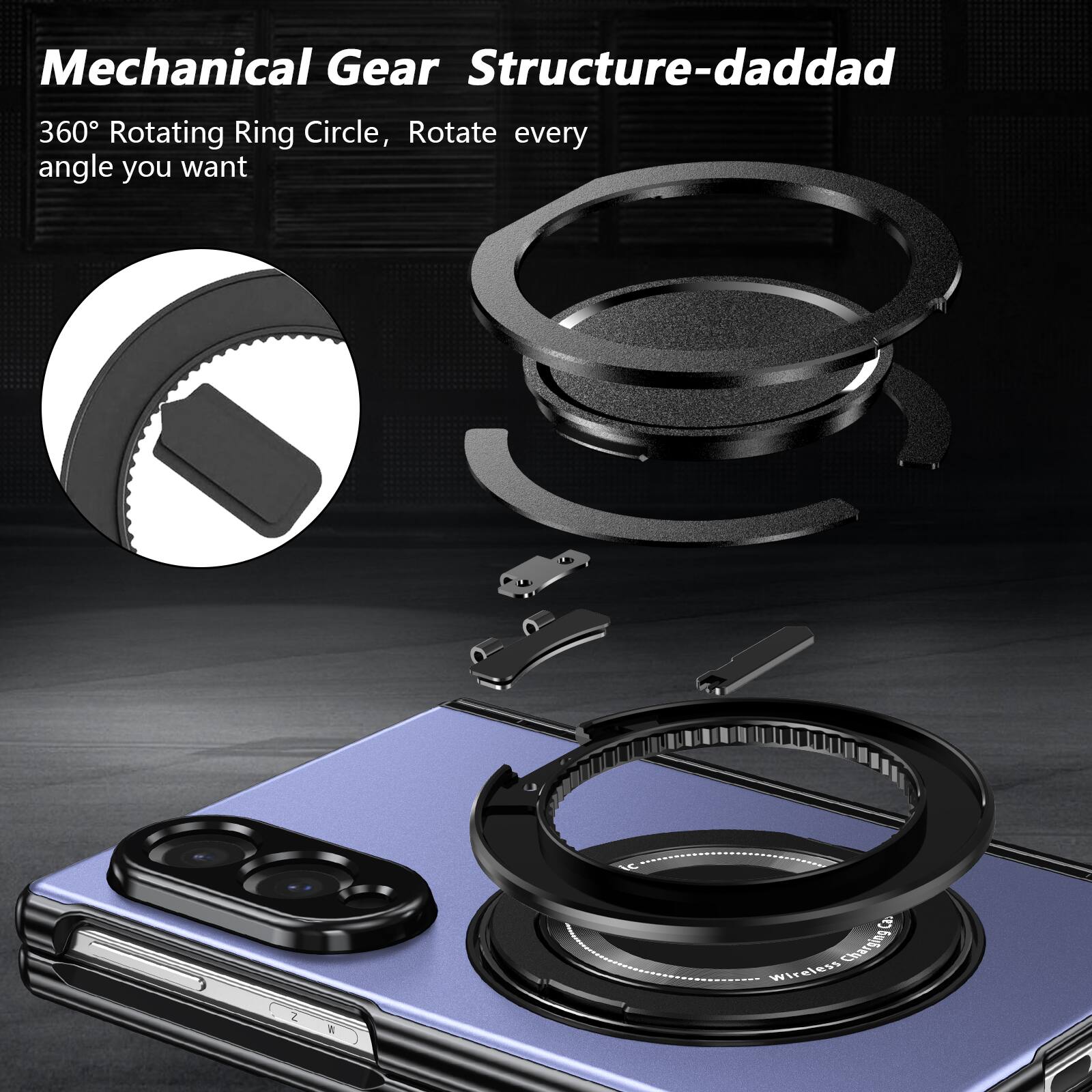 Mechanical Gear Structure-daddad

360° Rotating Ring Circle, Rotate every angle you want