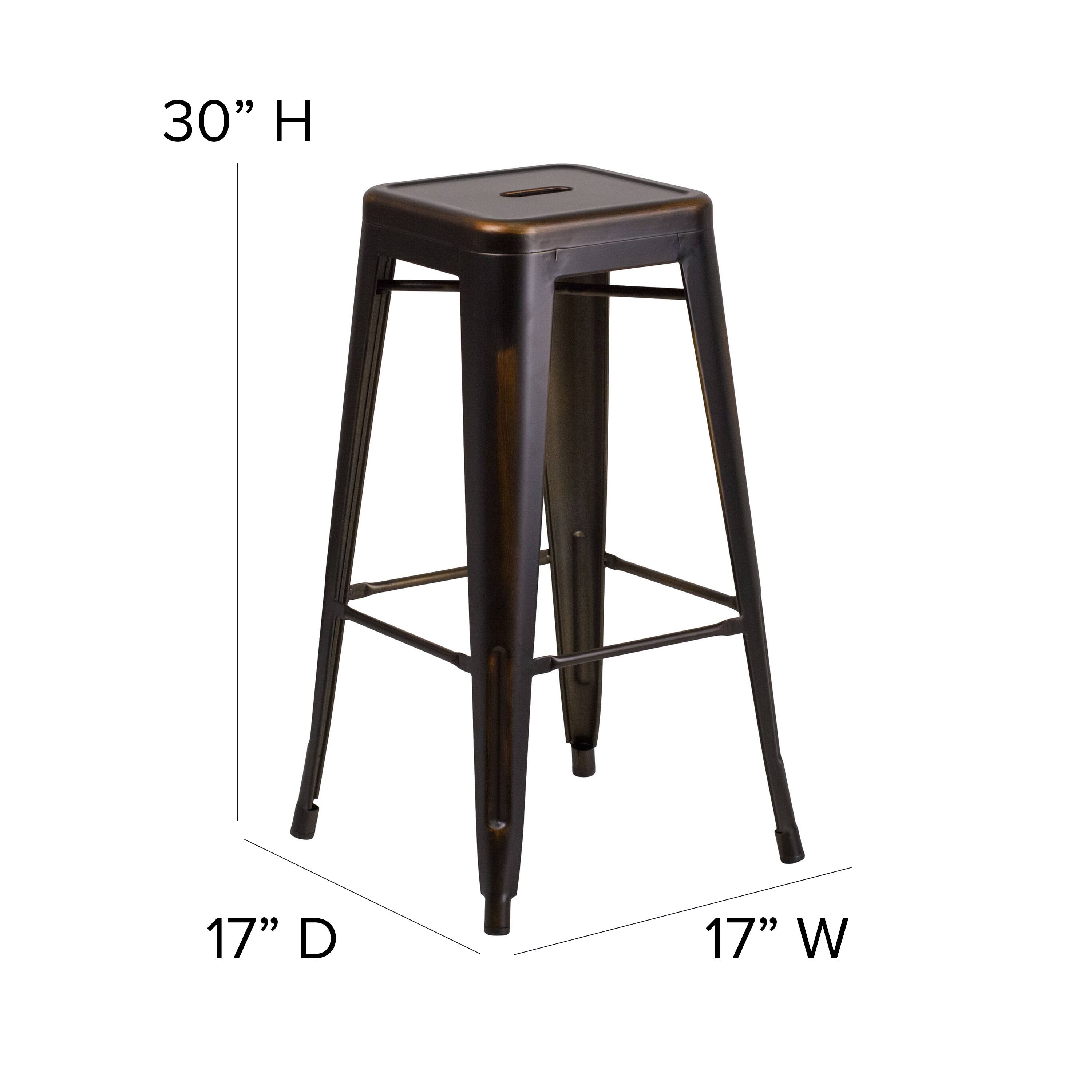 30" H  
17" D  
17" W
