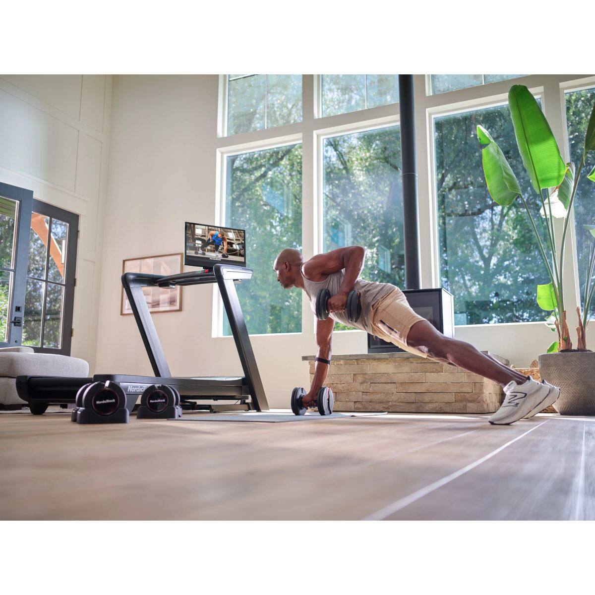 Alt View 15. NordicTrack - NordicTrack Commercial 2450 Treadmill with 24" Pivoting Touchscreen - Black.