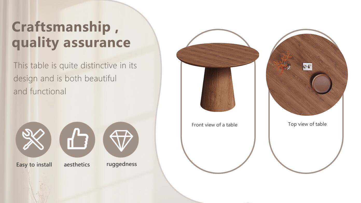 Craftsmanship, quality assurance

This table is quite distinctive in its design and is both beautiful and functional

Easy to install aesthetics ruggedness

Front view of a table

Top view of table