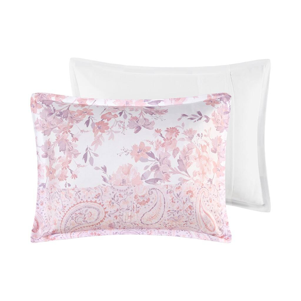 Alt View 4. Gracie Mills - Gracie Mills Valeria Floral Paisley Duvet Cover Set - Pink.