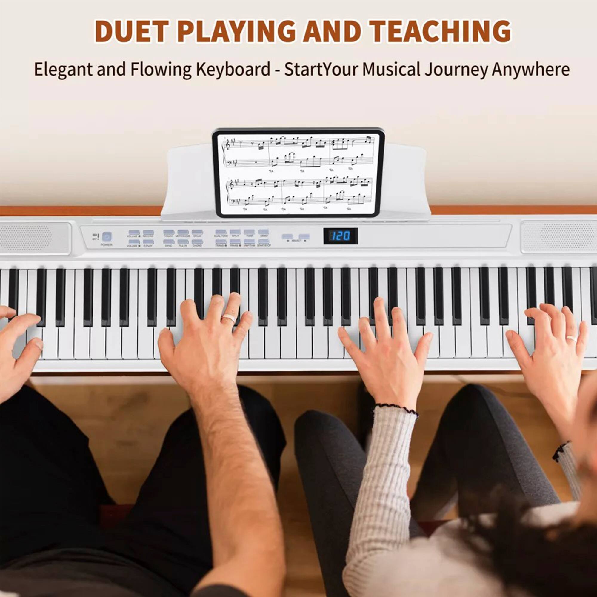 DUET PLAYING AND TEACHING  
Elegant and Flowing Keyboard - Start Your Musical Journey Anywhere