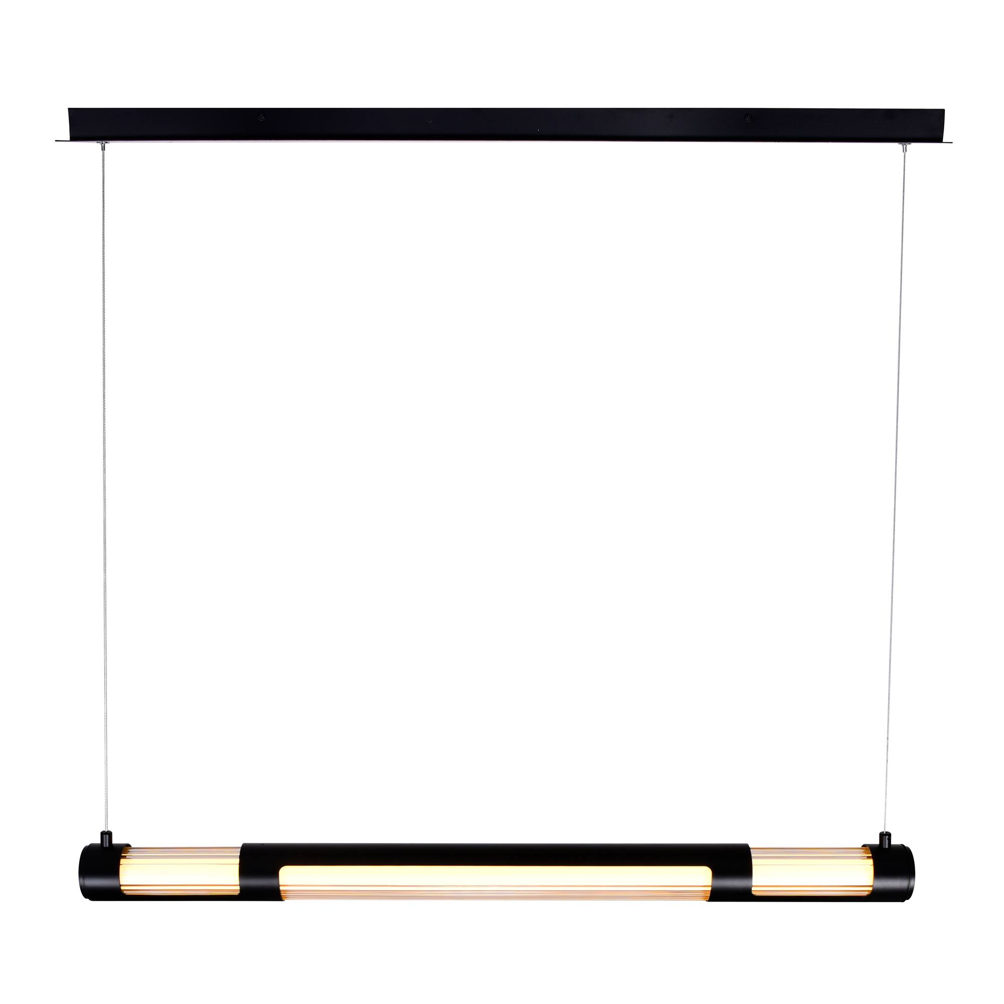 Angle. CWI Lighting - Neva 36 in LED Integrated Black Chandelier - Black.