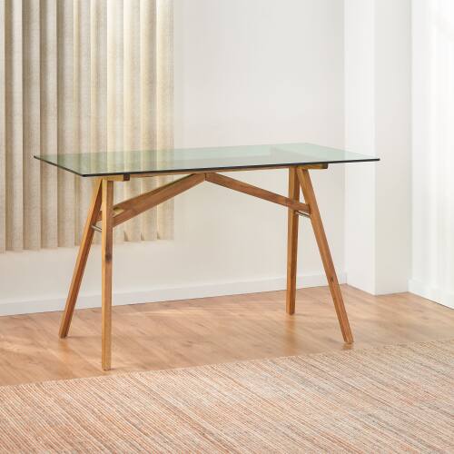 Back. GOODSILO - Large Modern Computer Desk | Conference Meeting Table | Home Office Business Furniture - Natural.
