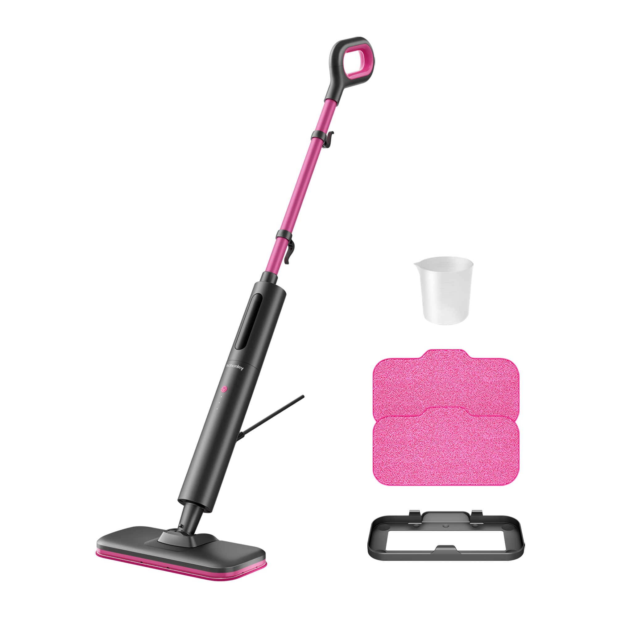 Front. Schenley - Schenley Iris Steam Mop Cleaner Powerful - 15s Fast Heat-Up, Chemical-Free/Washable - Magenta & Noble Gray.