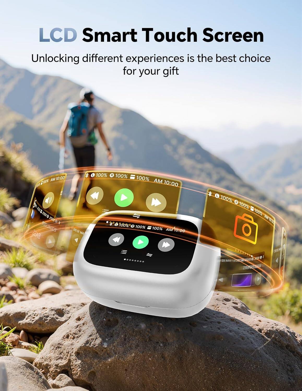 LCD Smart Touch Screen  
Unlocking different experiences is the best choice for your gift  

AM 10:00  
100% 100% 100%  

AM 10:00  
100% 100% 100%  

AM 10:20  

OEMA ROC COLO Oy01  

WAPAPERS