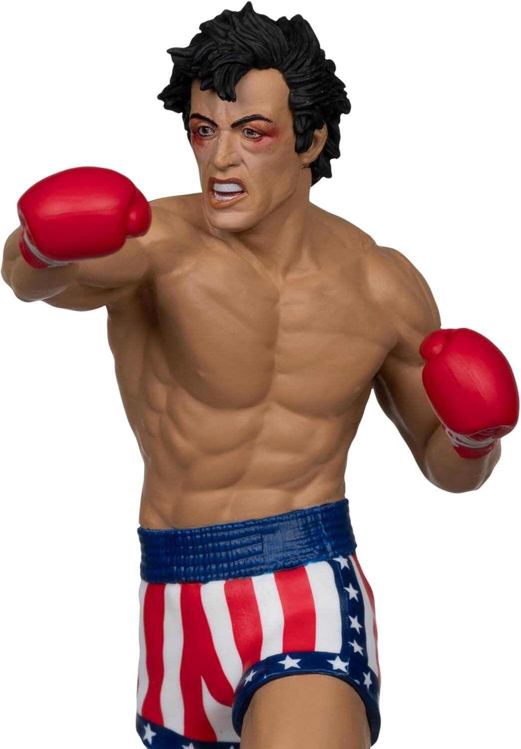 Alt View 5. McFarlane Toys - Movie Maniacs: Rocky 4 Rocky Balboa Posed - 6" Figure - Black.