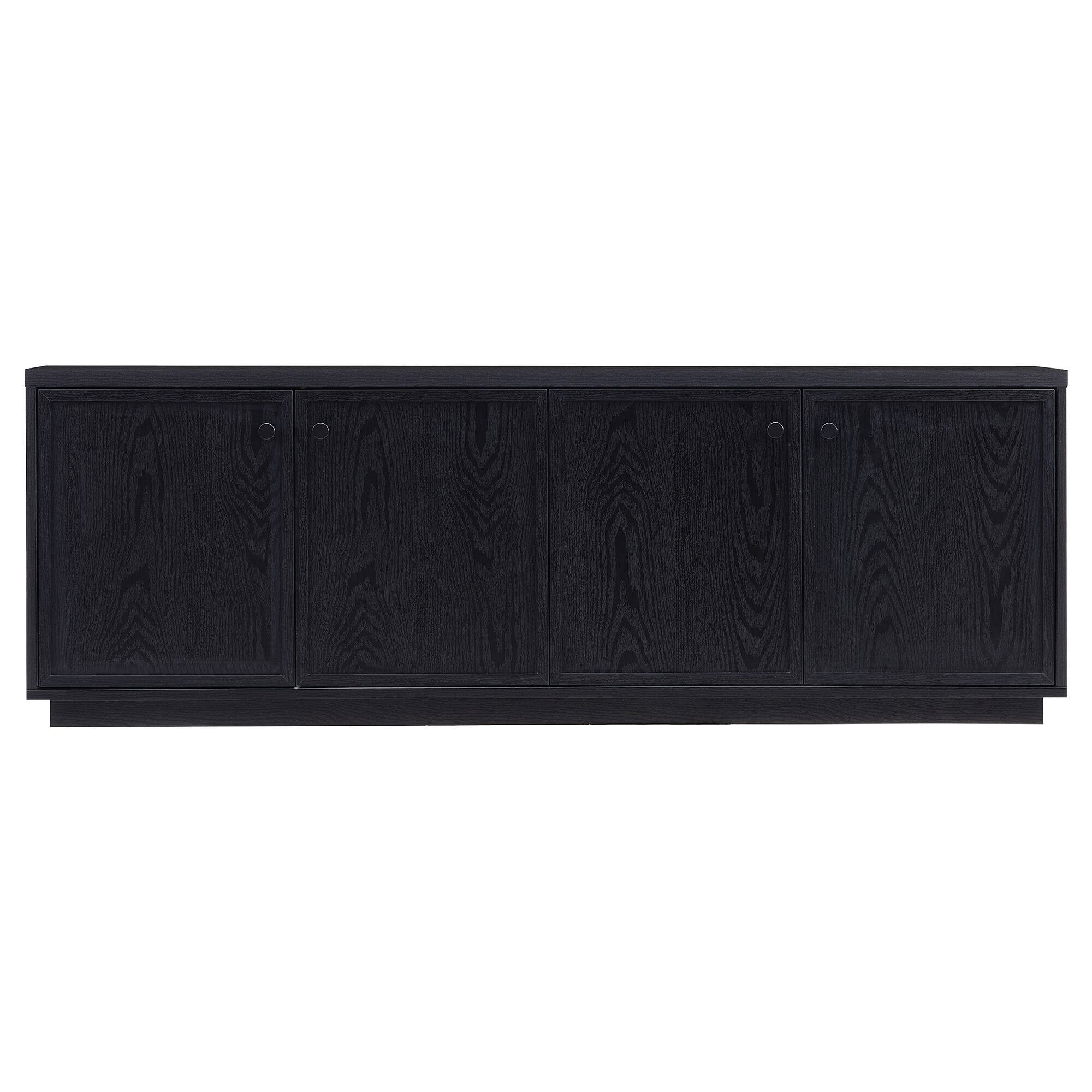 Angle. Hudson&Canal - Ormond Rectangular TV Stand for TV's up to 75" in Black Grain - Black Grain.