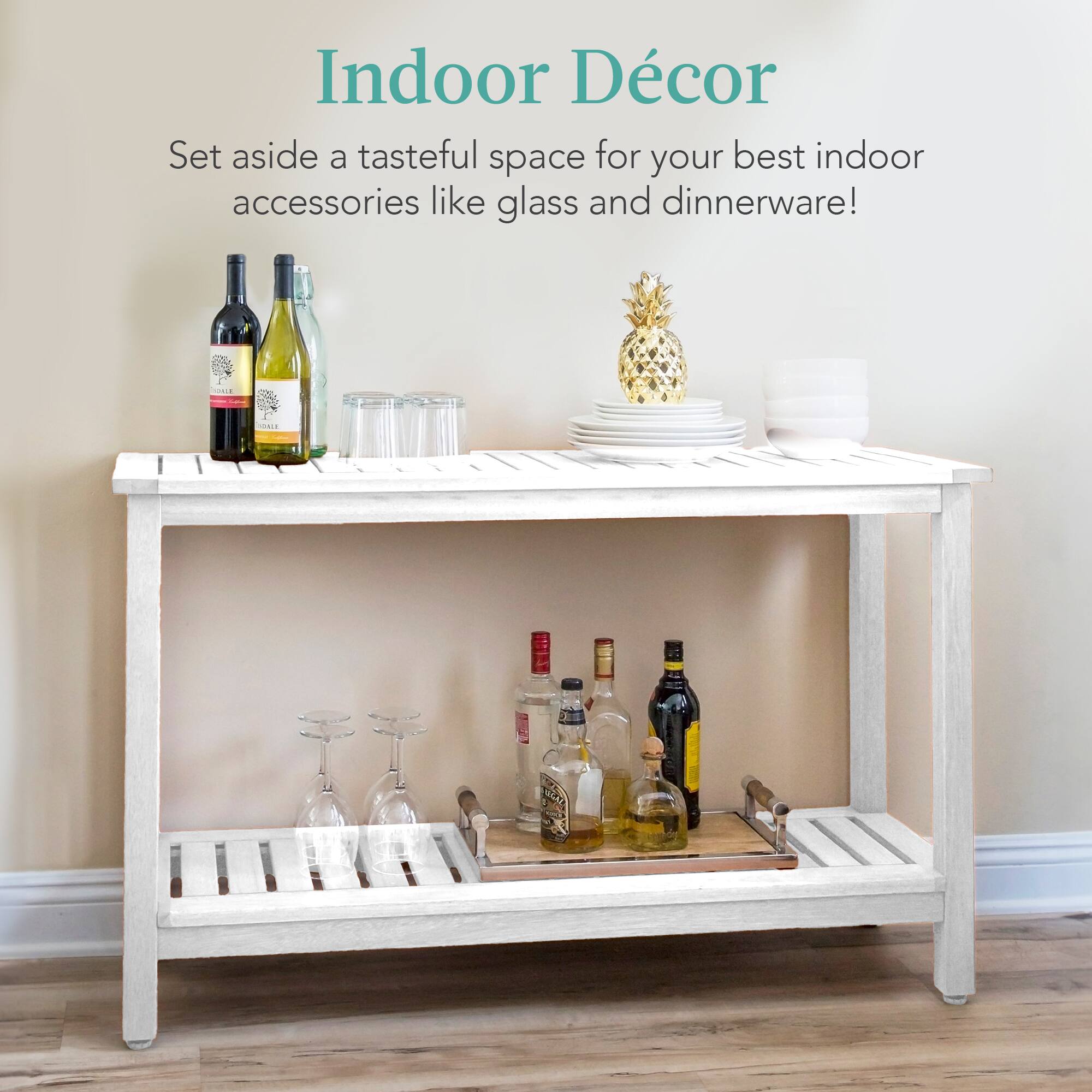 Indoor Décor

Set aside a tasteful space for your best indoor accessories like glass and dinnerware!