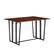 Left Zoom. Walker Edison - Modern Metal and Wood Drop-Leaf Dining Table - Dark Walnut.