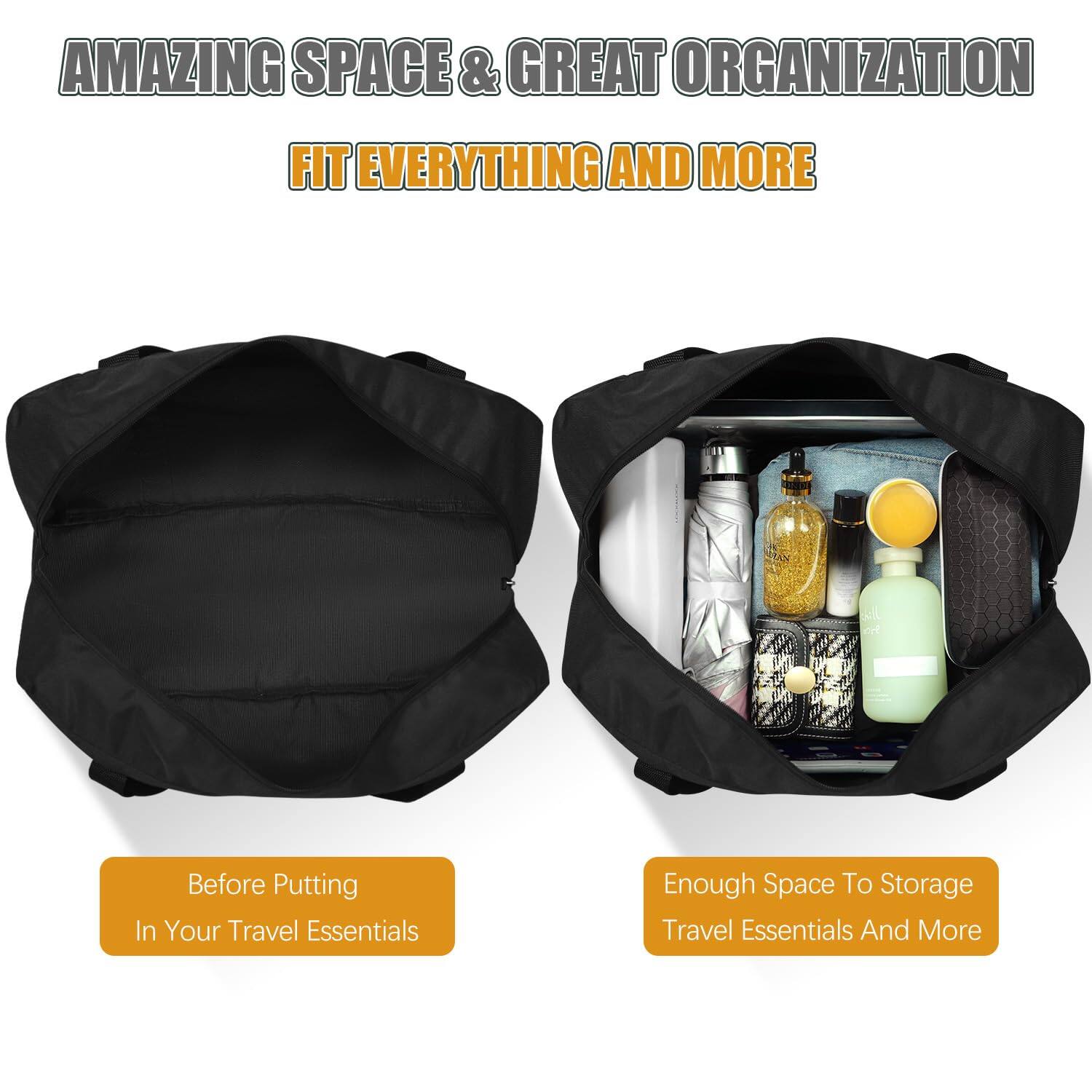 AMAZING SPACE & GREAT ORGANIZATION  
FIT EVERYTHING AND MORE  

Before Putting In Your Travel Essentials  

Enough Space To Storage Travel Essentials And More