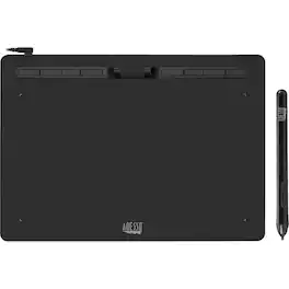 Adesso - 12" x 7" Graphic Tablet - Graphics Tablet - 12" x 7" - 5080 lpi Cable - 8192 Pressure Level - Pen - 1 - Mac, PC - Wired - Black