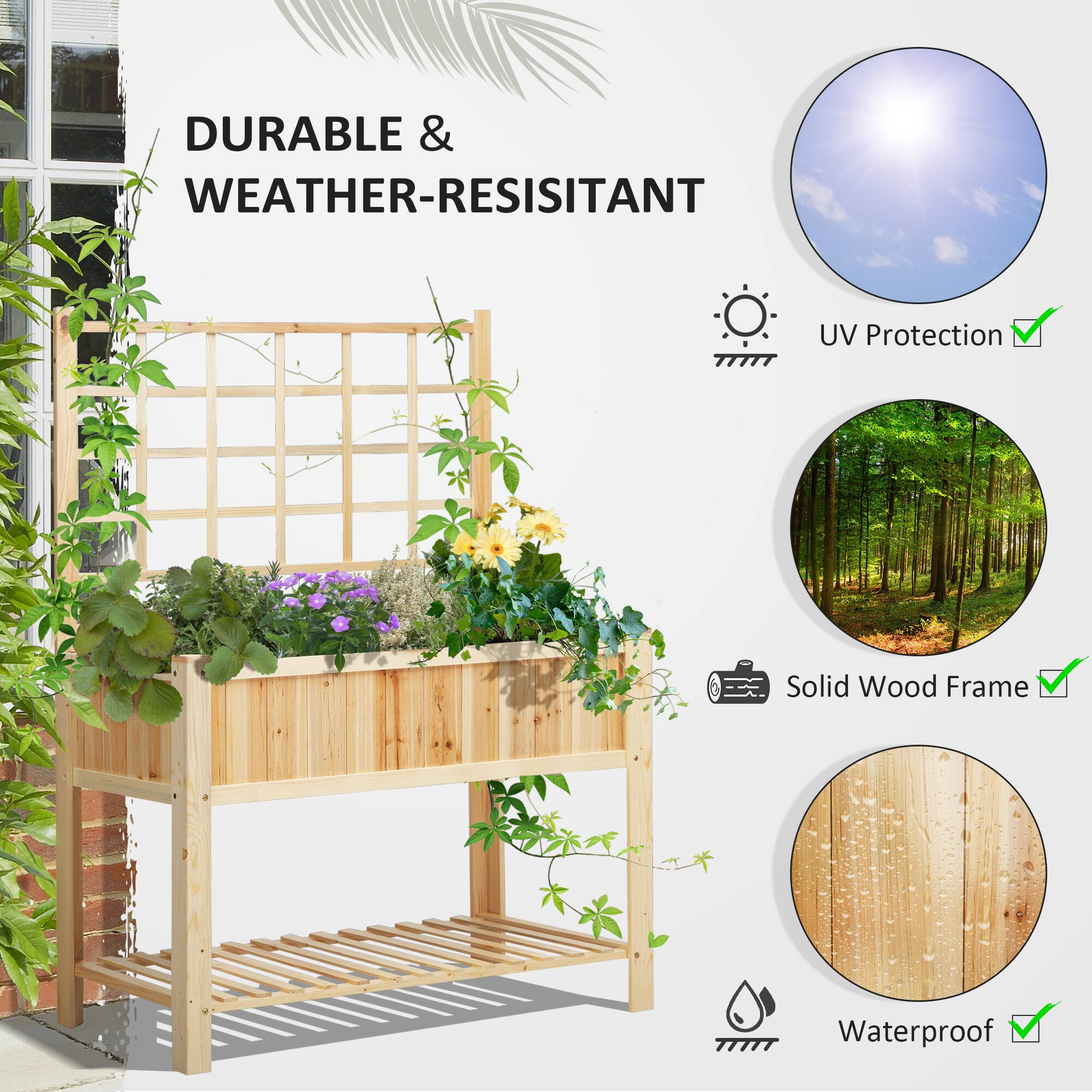 DURABLE & WEATHER-RESISTANT

- UV Protection ✔️
- Solid Wood Frame ✔️
- Waterproof ✔️