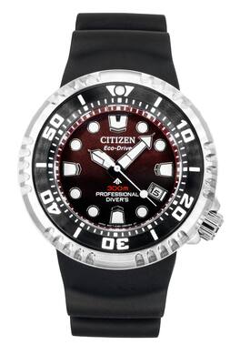 Citizen - Promaster Polyurethane Strap Dial Eco-Drive Diver's BN1024-01Z 300M Men's Watch - Red