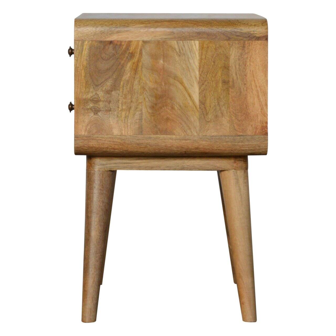 Alt View 4. Artisan Furniture - Artisan Furniture Solid Wood Curved Oak-ish nightstand - Oak.