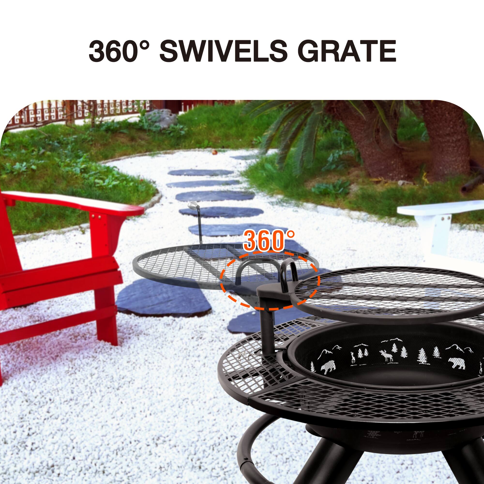 360° Swivels Grate