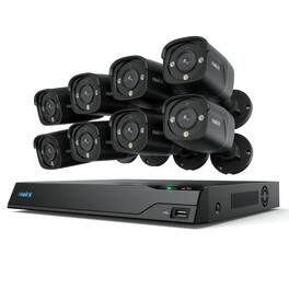Reolink - Advantage 16-Channel, 8 - Bullet Camera Indoor/Outdoor 4K 8MP PoE 4TB NVR Security Surveillance System - Black