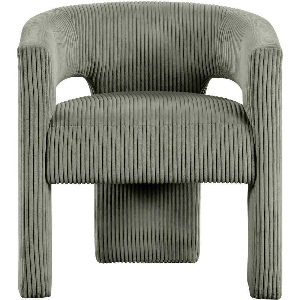 Alt View 2. Meridian Furniture - Riz Green Corduroy Fabric Accent/Dining Chair - Green.