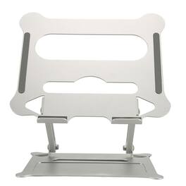 HongFei - Laptop Stand, Aluminum Alloy Computer Stand, Folding Retractable Liftable Design, Hollow Structure for Cooling - Silver