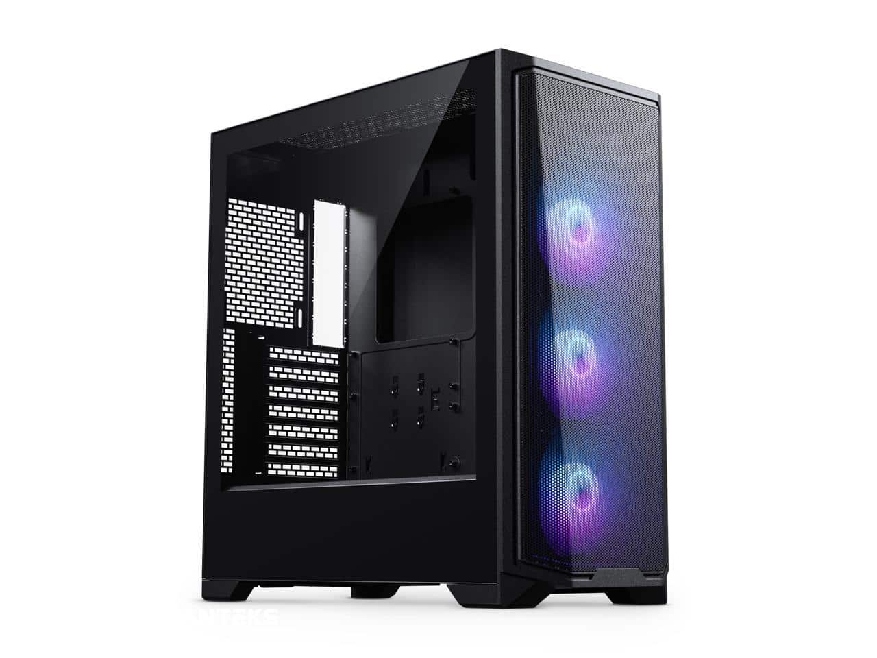 Phanteks - Eclipse G370A, mid-tower Gaming Chassis, high airflow mesh, 3x M25 D-RGB Fans, Black. - Black
