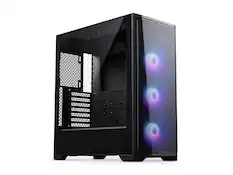 Front. Phanteks - Phanteks Eclipse G370A, mid-tower Gaming Chassis, high airflow mesh, 3x M25 D-RGB Fans, Black. - Black.