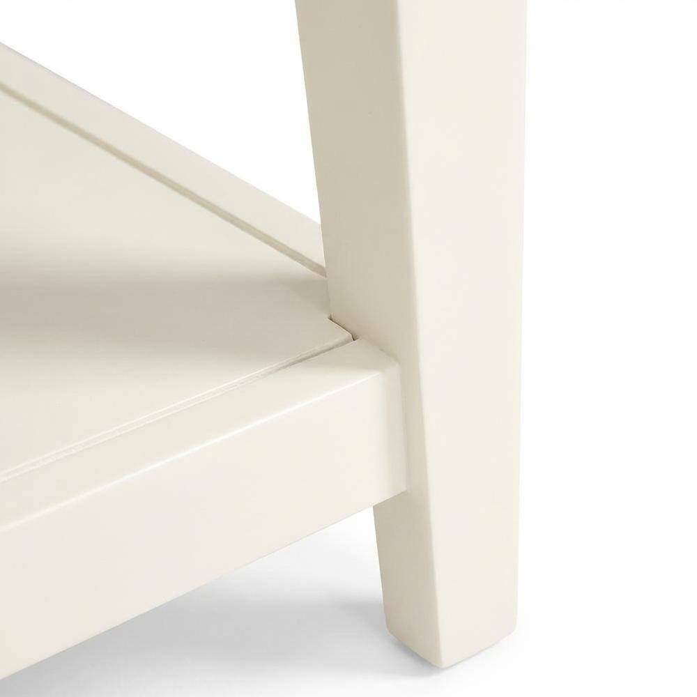 Alt View 1. FurniFact - White Wooden Nightstand with 2 Drawers and Tray Top for Bedroom Decor - White.