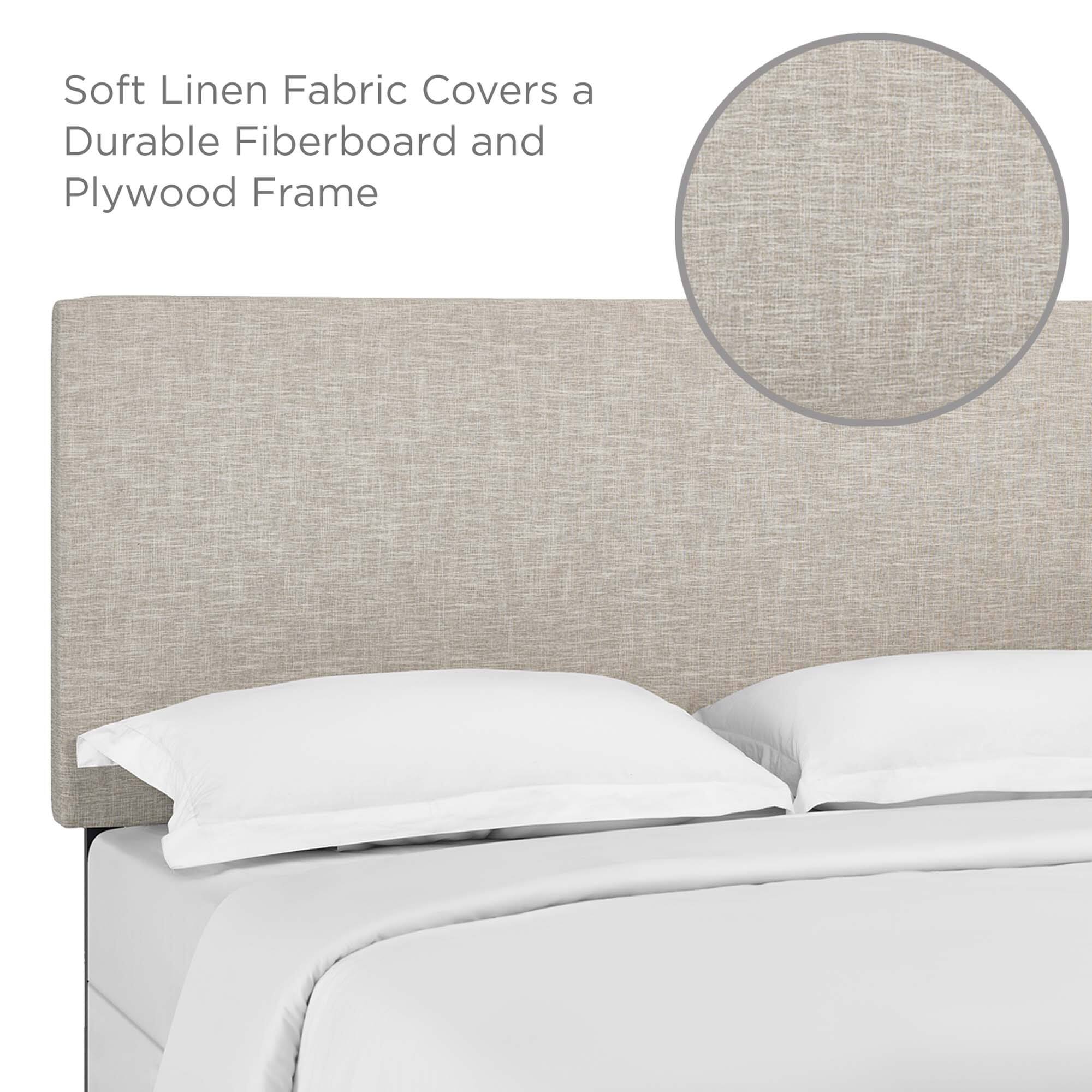 Soft Linen Fabric Covers a Durable Fiberboard and Plywood Frame