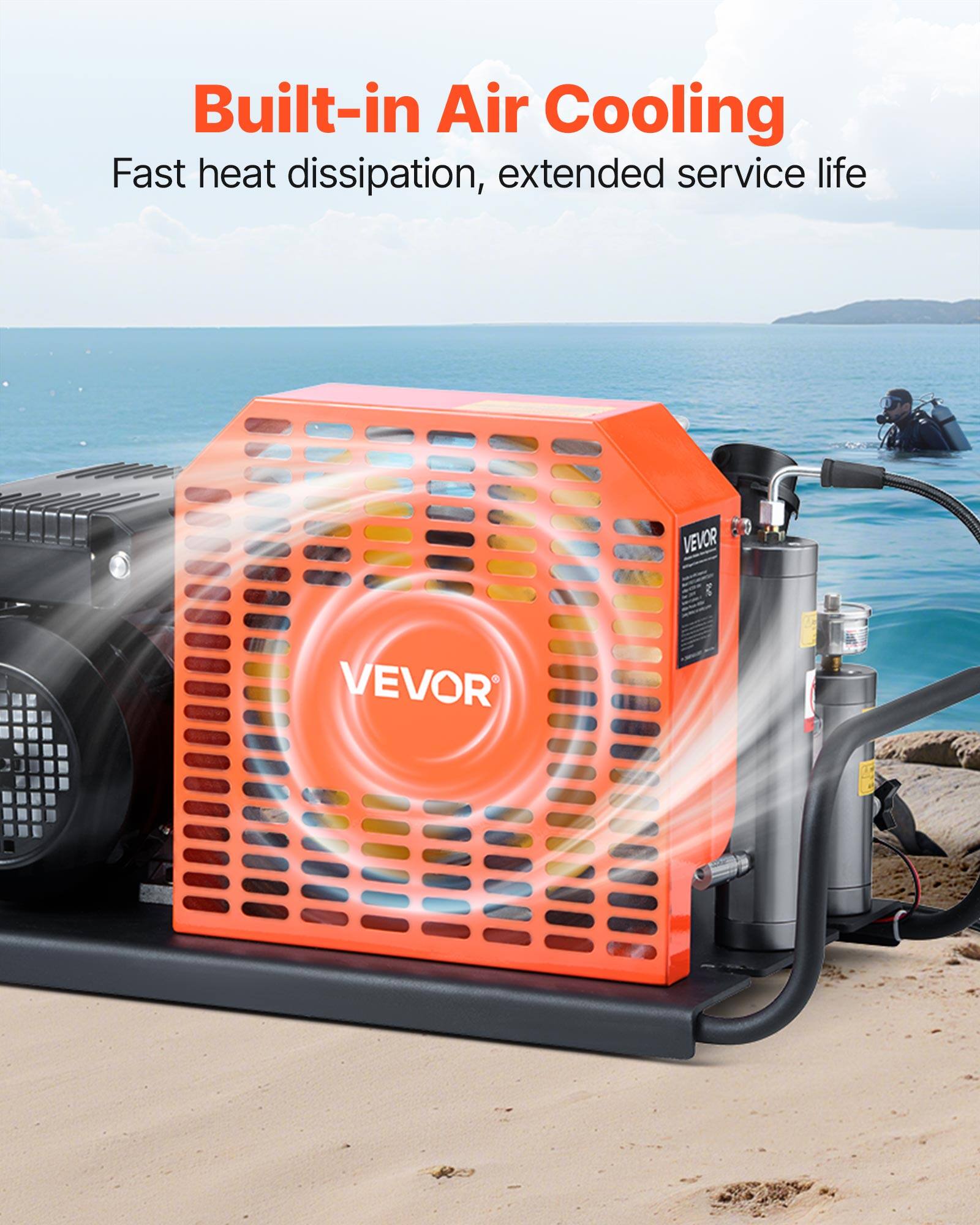 Built-in Air Cooling  
Fast heat dissipation, extended service life