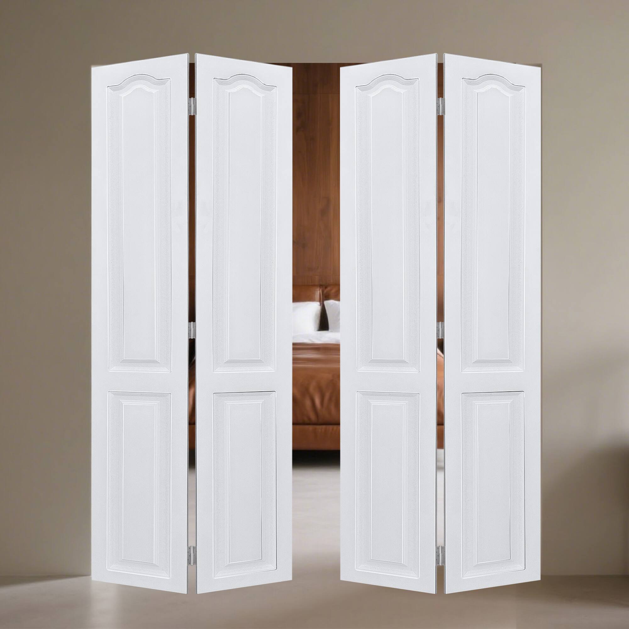 Alt View 1. Boyel Living - Milk White Interior Barn Door 30-in L x 0.75-in W x 79-in H with Matching Installation Hardware - Milk White.