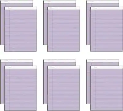 Front. TOPS - Prism+ Legal Notepads, 5" x 8", Narrow Ruled, 50 Sheets/Pad, 12 Pads/Pack - Orchid.