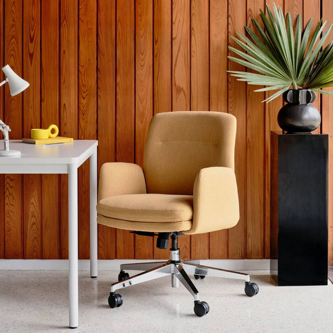 Left. Branch Furniture - Softside Chair Mid Back - Fabric Sunflower.