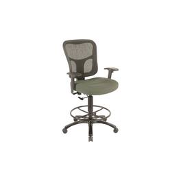 Tempur-Pedic - Fabric Drafting Chair with Backrest and Footrest with Lumbar Support, (TP8200 - Olive