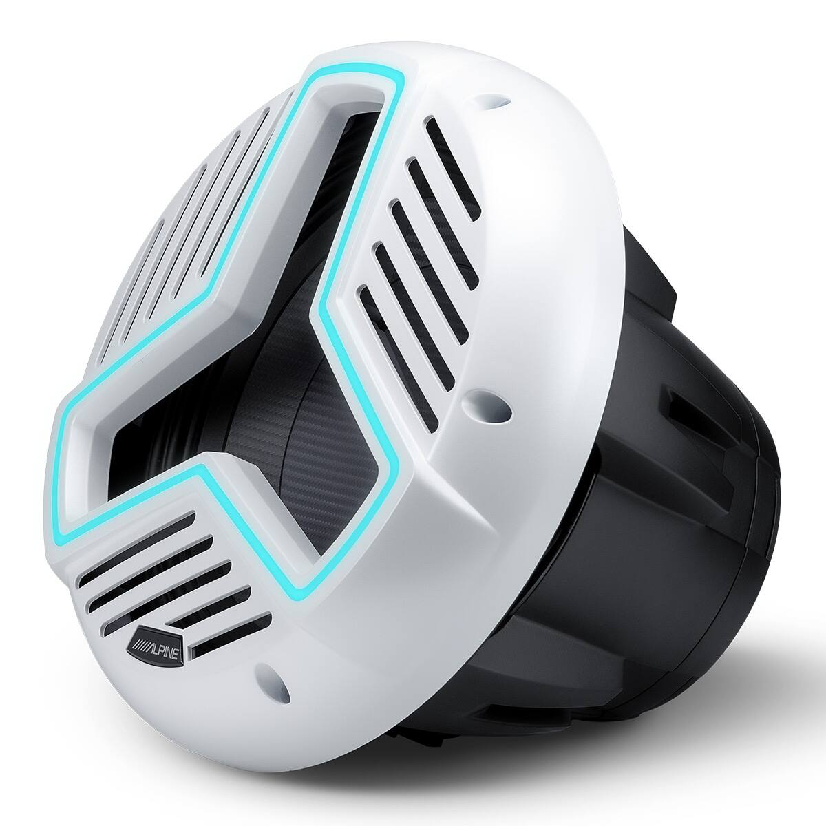 Front. Alpine - Alpine W12S4-IB-LB Marine 12" Subwoofer with Infinite Baffle - Each - White.