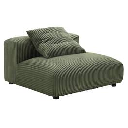 Solace Modular Corduroy Upholstered Armless Chair by Modway - Fern