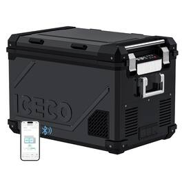 ICECO - APL55 Aluminum Dual Zone 58QT Portable Cooler - Black