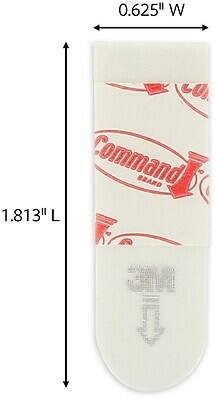 0.625" W  
1.813" L  

Command Brand