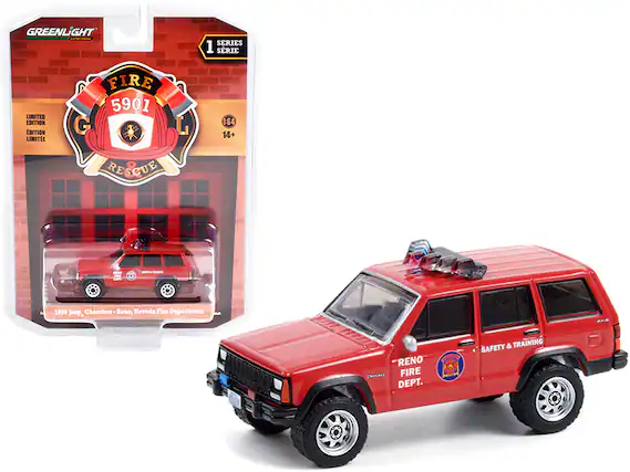 GREENLIGHT SERIES 1
LIMITED EDITION
FIRE 5901
RESCUE
1:64
14+
1990 Jeep Cherokee - Reno, Nevada Fire Department
RENO FIRE DEPT.
SAFETY & TRAINING