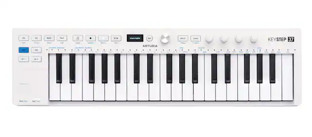 Sec Save 1an Ap te See Mld Mulale Chard Reset Scale Sec Bank 1 Arp Octave - 1 A 4 A Length Overdub NID Ch See Patfern Arg Mode I 1 N I E II Chain = 4 1 1 atris Engling Back ARTURIA 1 a B WIDI R C Mod - Rade Lma -u Contral CT Non 1 Seq 14t Nutoe Oclave Double Quant Aroal Lea undo KEYSTEP 37 Scale - a M tuet UET dut - aet + Rend I dale Mad - Spice
