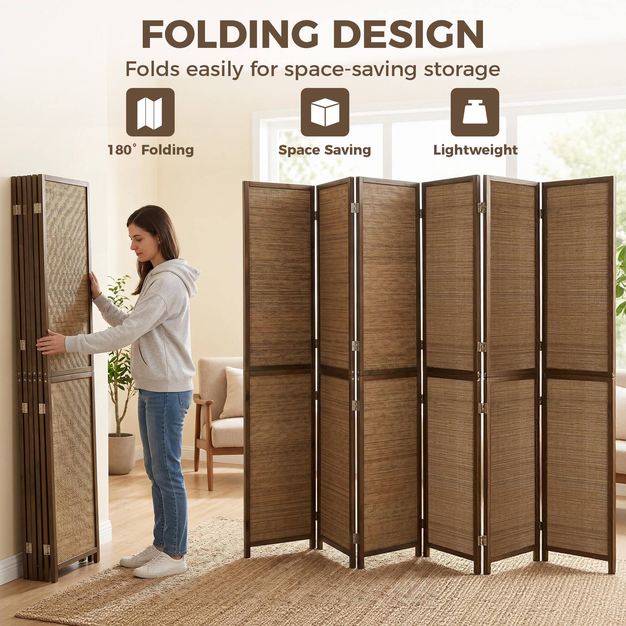 FOLDING DESIGN  
Folds easily for space-saving storage  
180° Folding  
Space Saving  
Lightweight