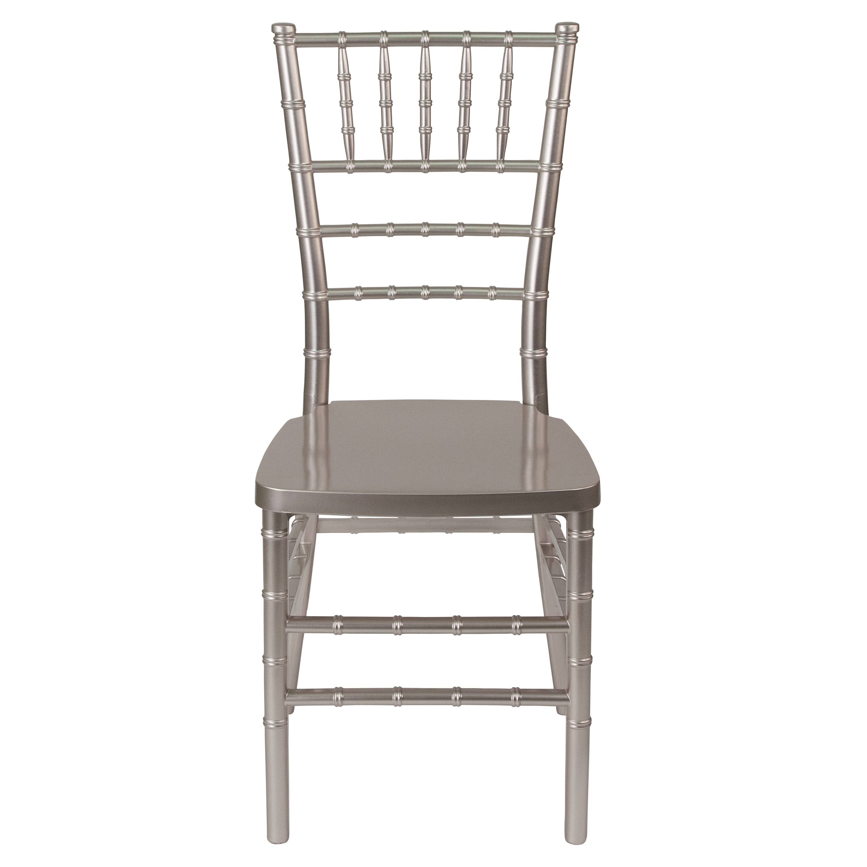 Alt View 5. Emma + Oliver - Wedding & Event Resin Stacking Chiavari Dining Chair - Pewter.