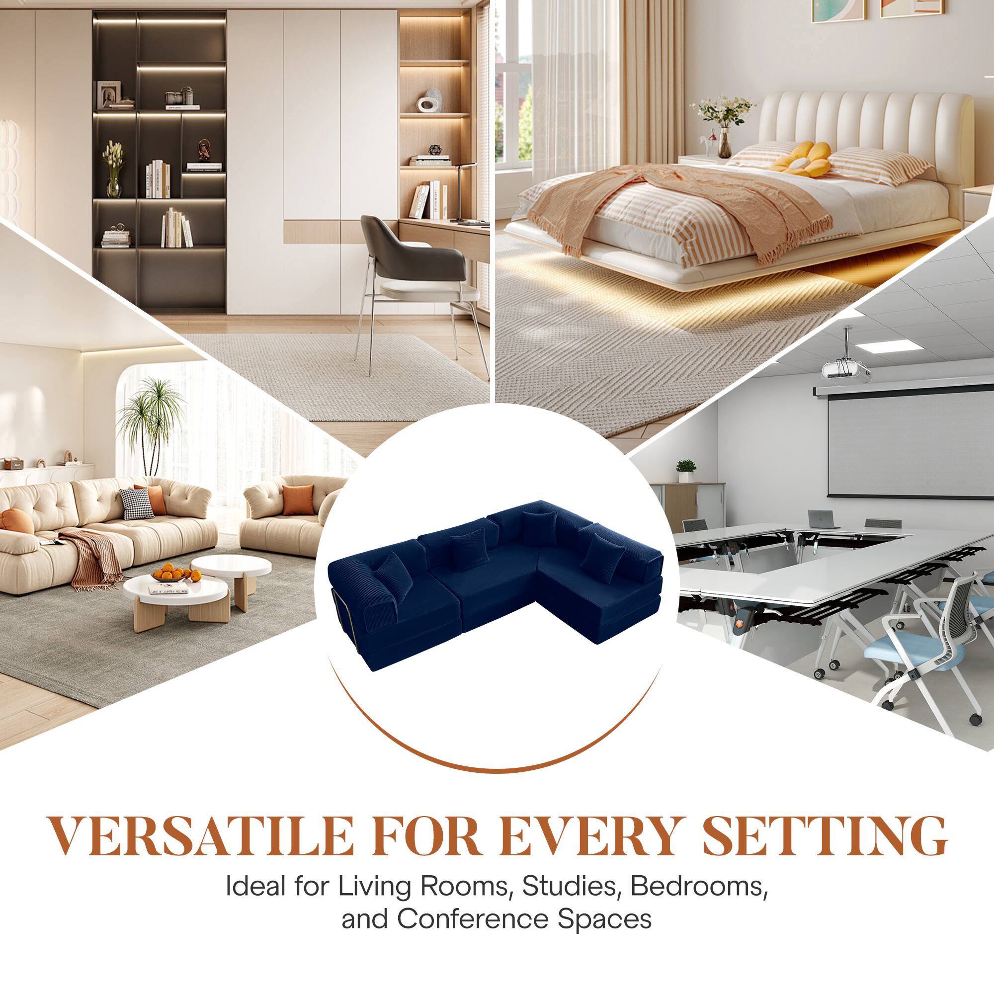 VERSATILE FOR EVERY SETTING  
Ideal for Living Rooms, Studies, Bedrooms, and Conference Spaces