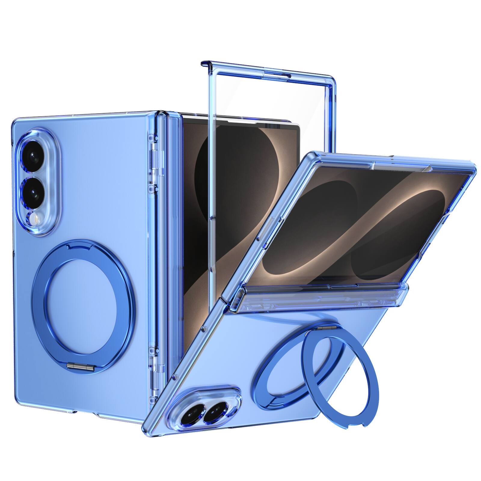 Dteck Crystal Hybrid Magnetic Case with Screen Protector for Samsung ...