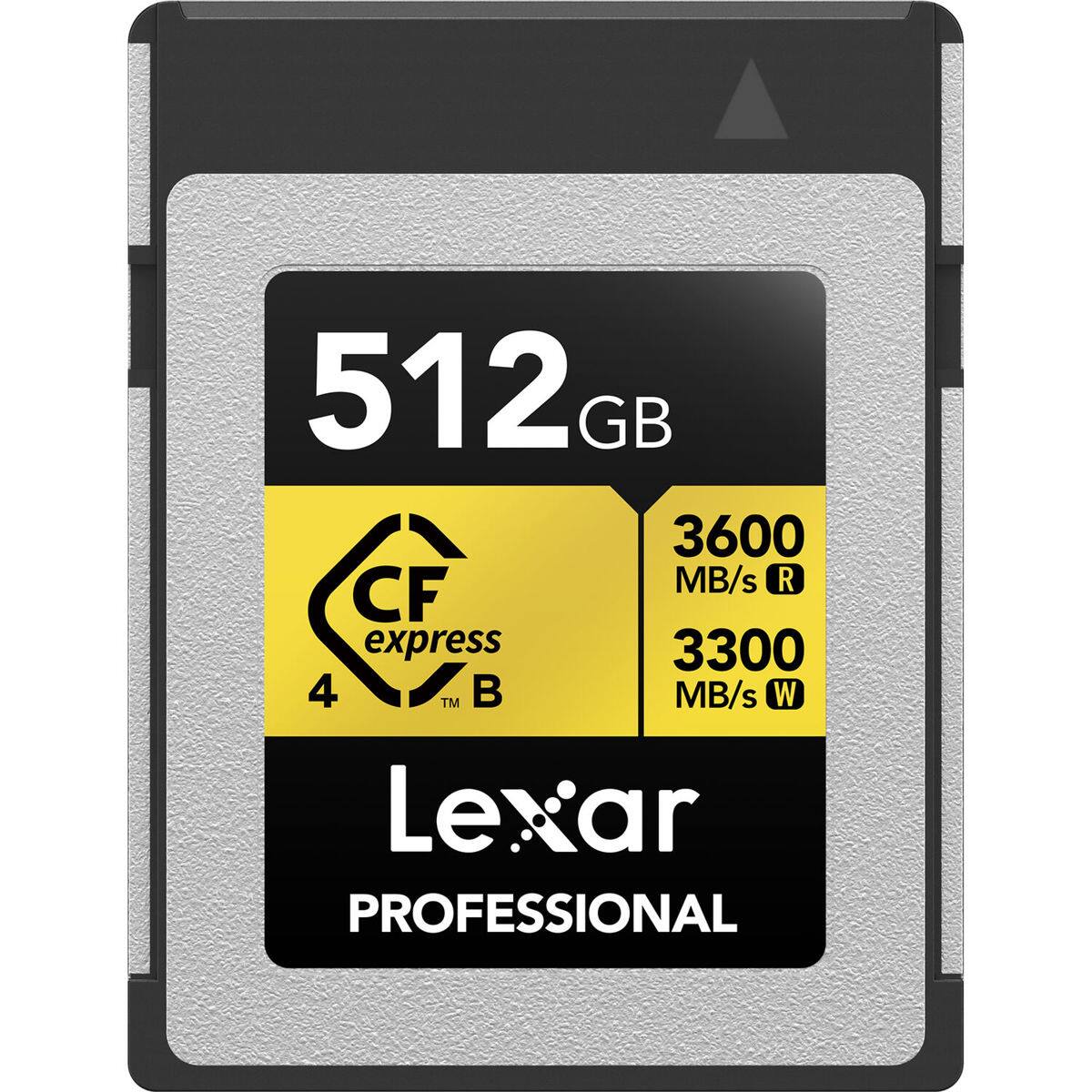 512 GB  
3600 MB/s (R)  
3300 MB/s (W)  
CF express 4.0  
Lexar PROFESSIONAL
