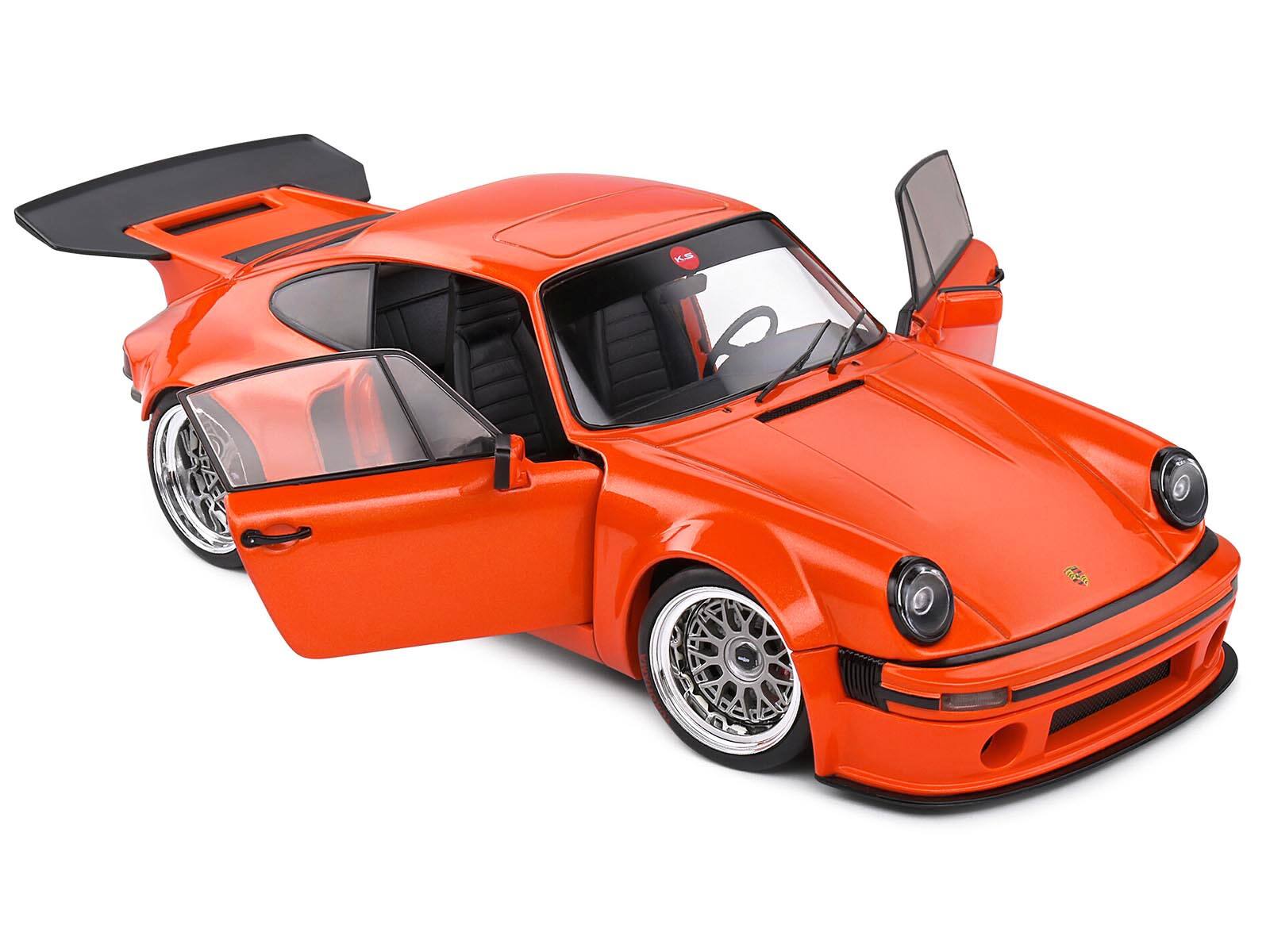 Alt View 1. Solido - 2022 Porsche 911 KS-R Orange Metallic 1/18 Diecast Model Car by Solido.