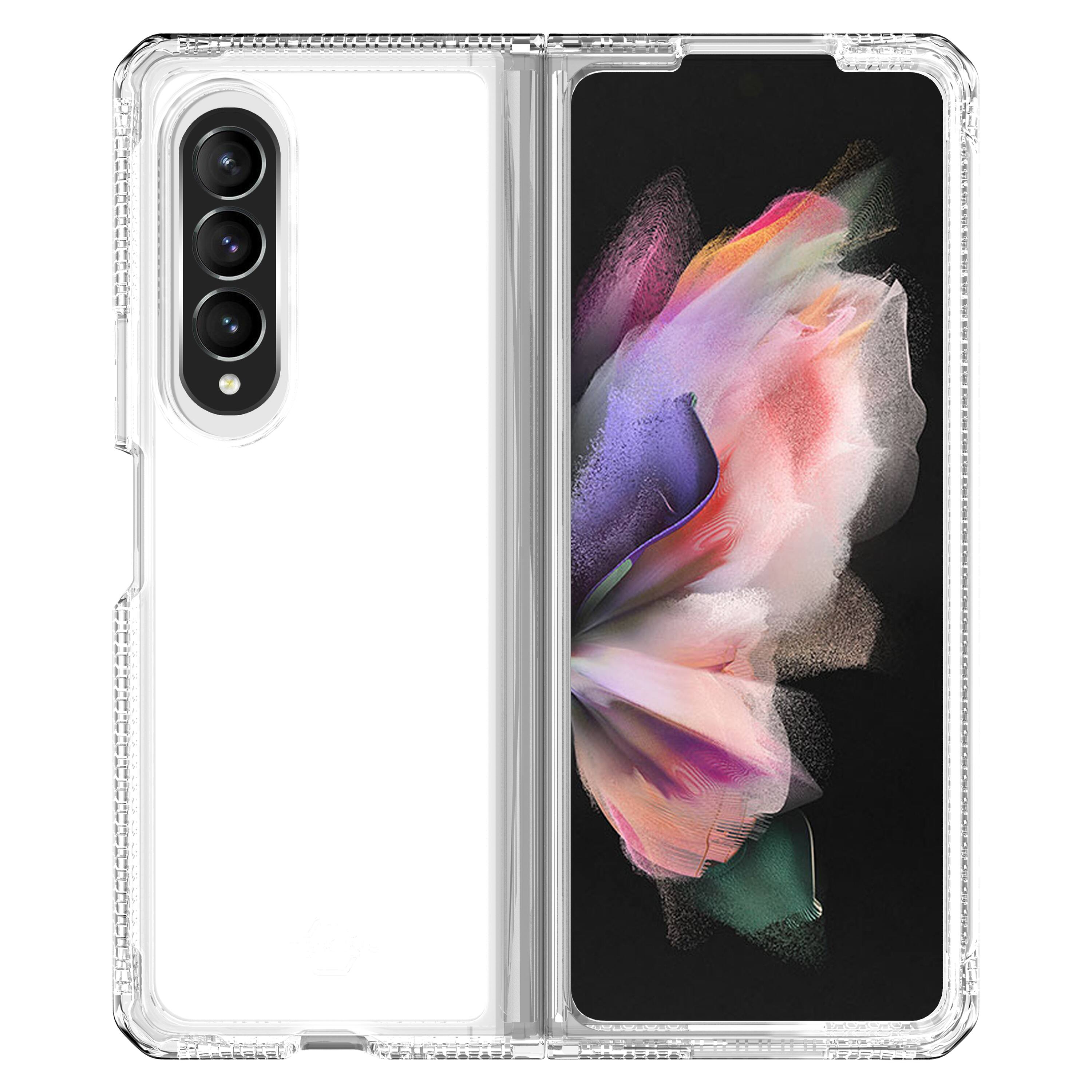 Front. Itskins - ITSKINS - Hybrid_R Case for Samsung Galaxy Z Fold4 - Transparent.