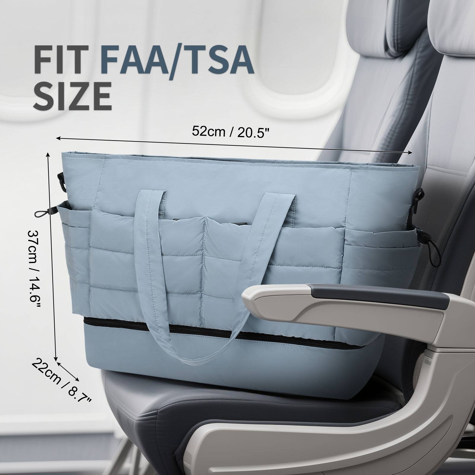 FIT FAA/TSA SIZE  
52cm / 20.5"  
37cm / 14.6"  
22cm / 8.7"