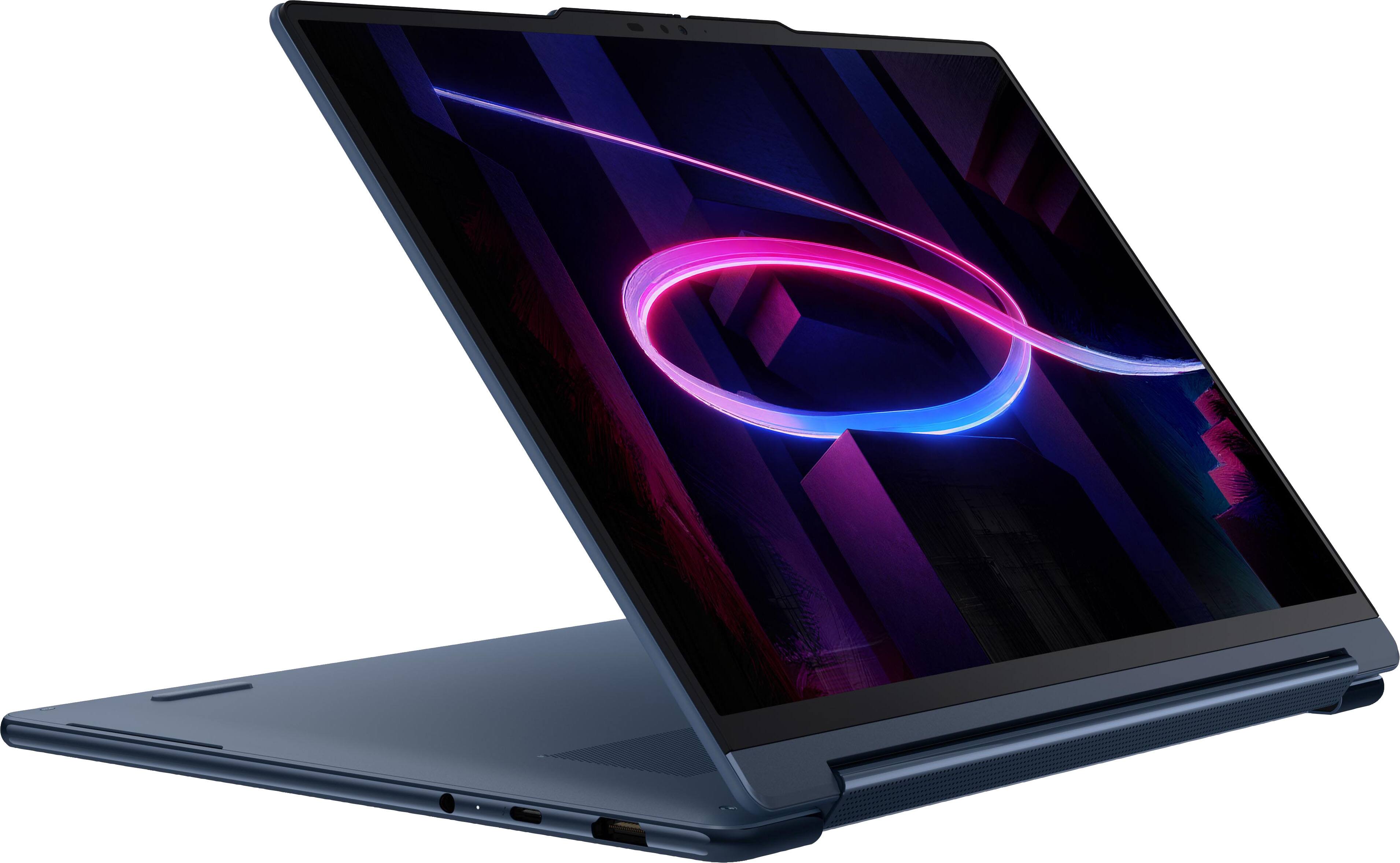 Alt View 14. Lenovo - Yoga 9i 2-in-1 Aura Edition 14" 3K OLED Touchscreen Laptop - Core Ultra 7 Processor 355 2026- 32GB Memory- 1TB Storage - Cosmic Blue.