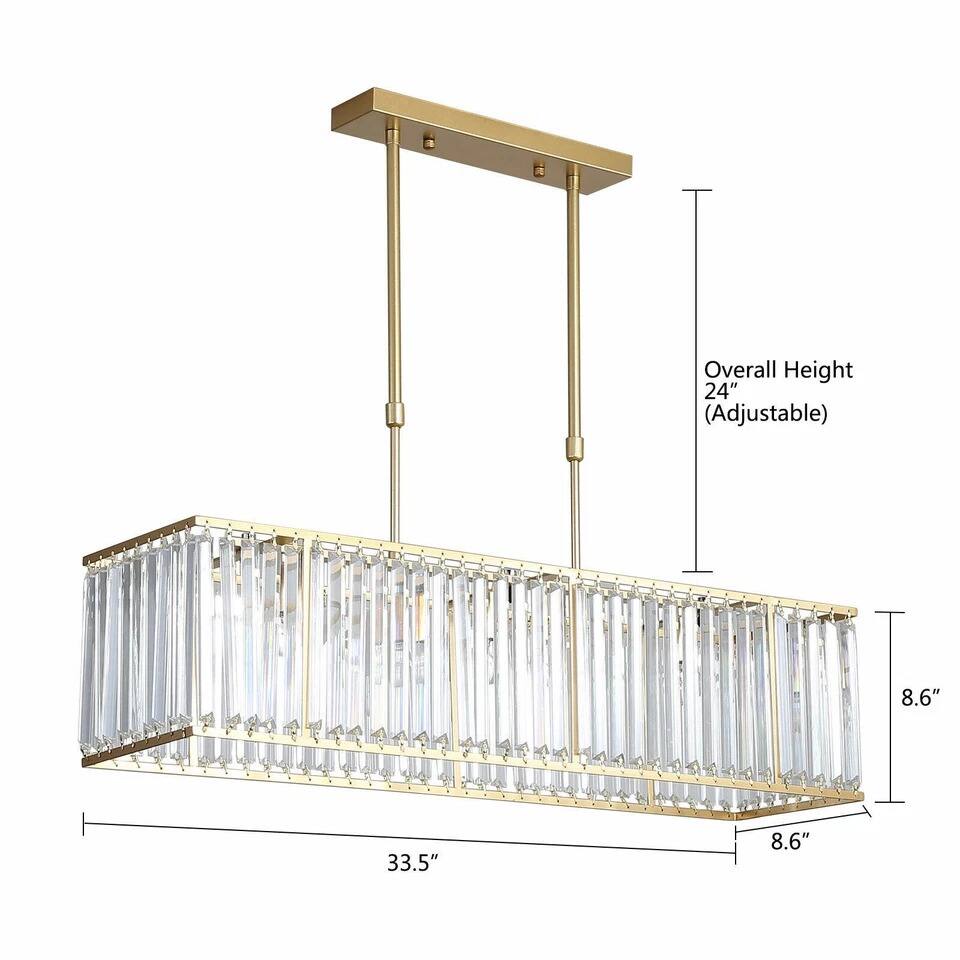 Overall Height: 24" (Adjustable)  
Width: 33.5"  
Depth: 8.6"  
Height: 8.6"